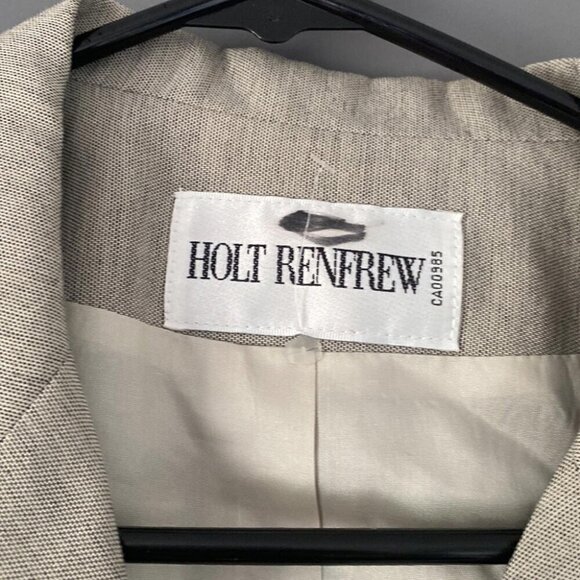 Holt Renfrew Blazer Jacket Size 16 Structured Fit Old Money Minimalist Style - Picture 7 of 13